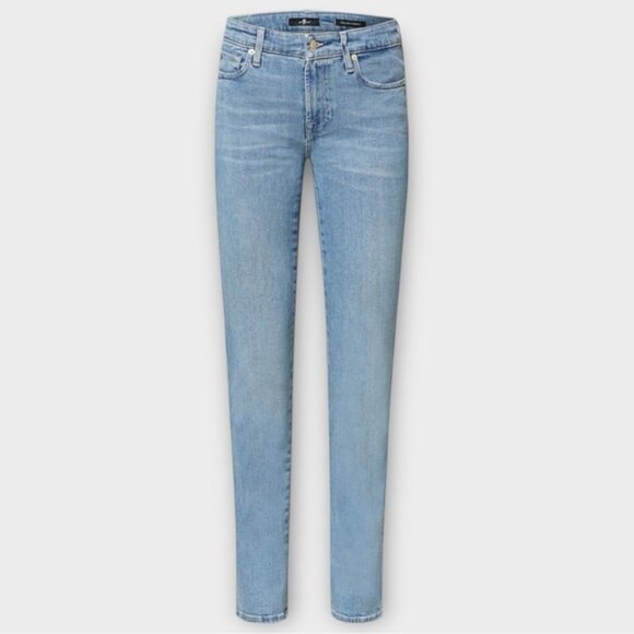 7 For All Mankind Denim - for all mankind Kimmie jeans  straight leg 27 strechy sexy mid rise medium